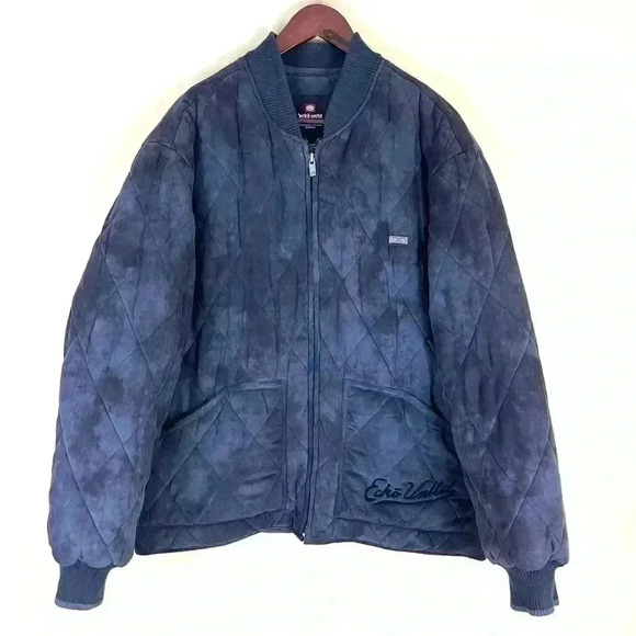 Ecko Unltd Gray Tie Dye Quilted Zip Utility Bomber Pilot Jacket Coat Size XL - Picture 1 of 14